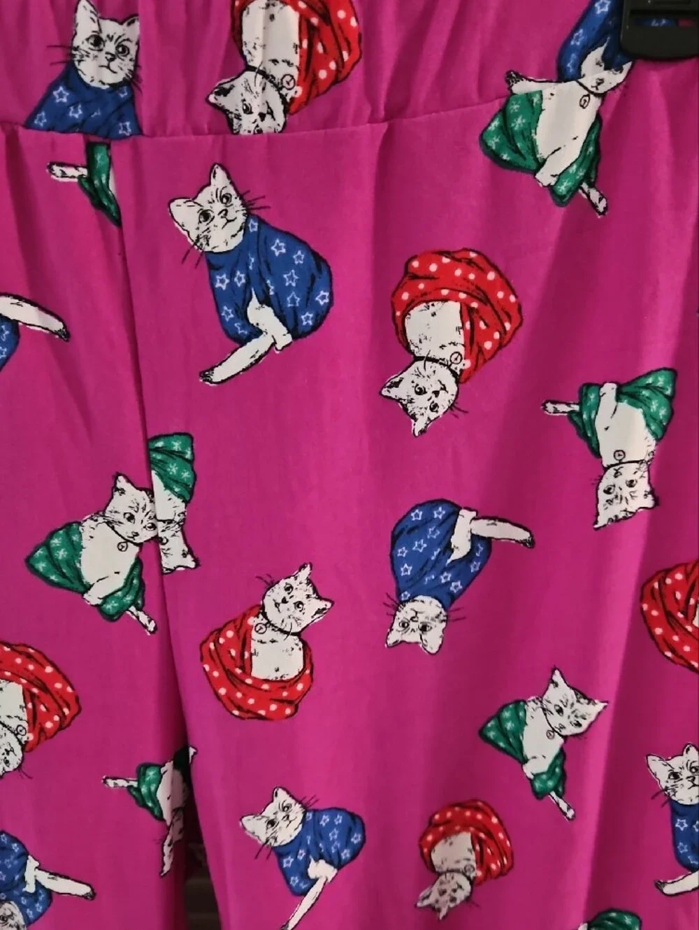 ❤️ Simple Pleasures Ladies Pink Cat Print Pajama Pants. Sz Large